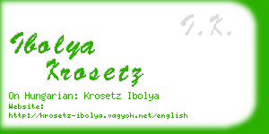 ibolya krosetz business card